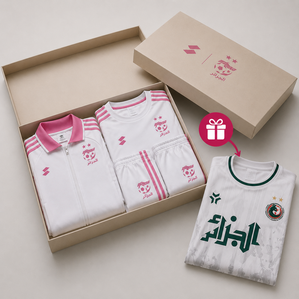 Pack Complet Algérie ROSE + Maillot Offert 🎁 - Édition Limitée